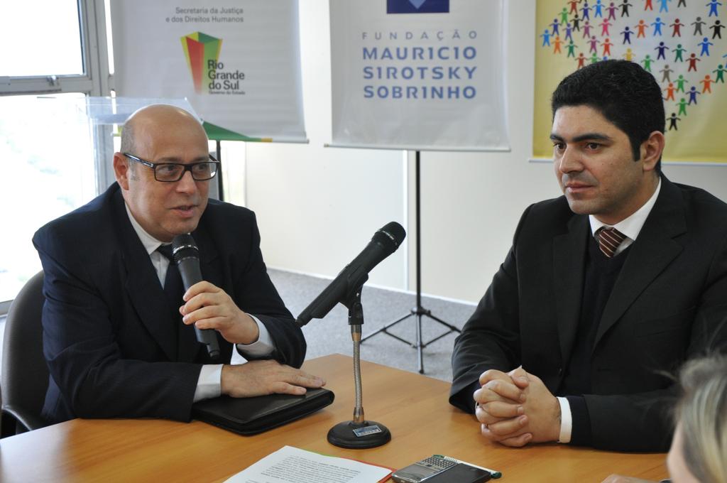 Miguel Velasquez e Fabiano Pereira durante o Lançamento da Jornada...