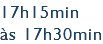 17h15min às 17h30min