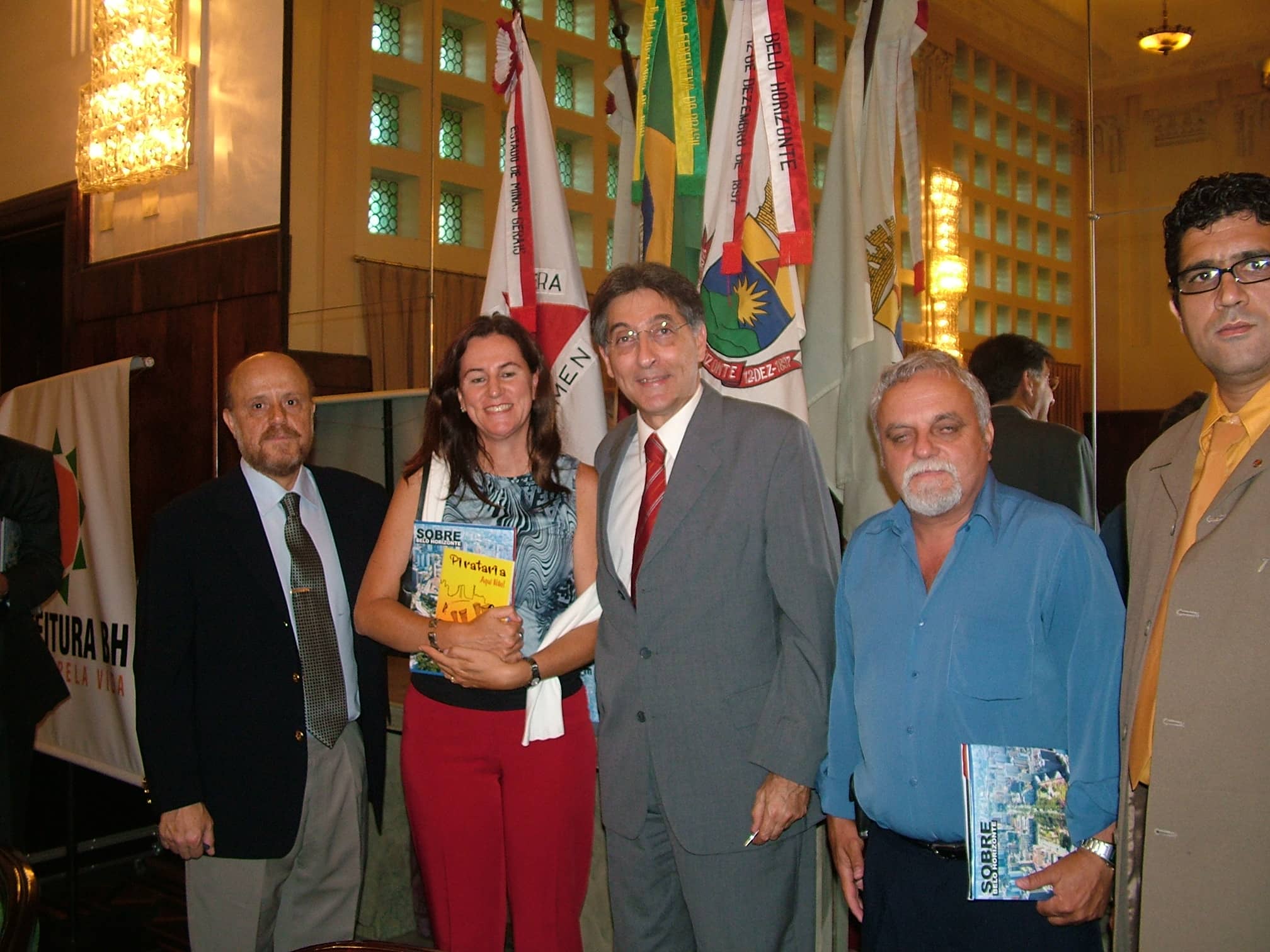 Christianne Caminha ao lado do Prefeito de BH, Fernando Pimentel