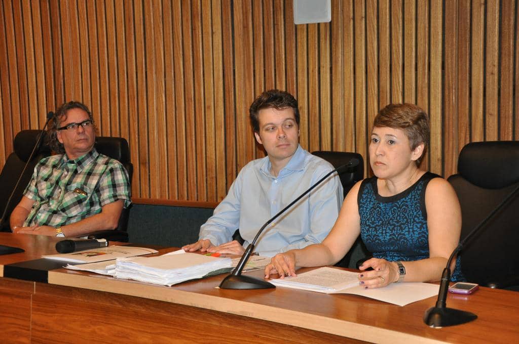 Marcos Daut, Thiago Pianca e Inglacir Delavedoda, que presidiu o encontro