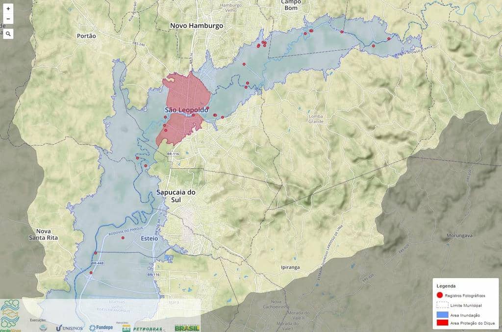 Mapa pode ser acessado no site do Comitesinos