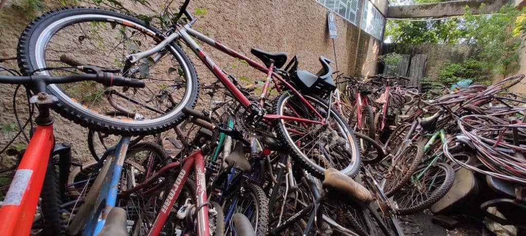 Bicicletas estão no depósito da Delegacia de Polícia em Lajeado