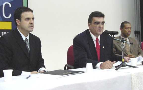 Bonfim (à esquerda), no evento da Unisc