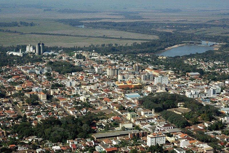 Vista aérea de Cachoeira do Sul