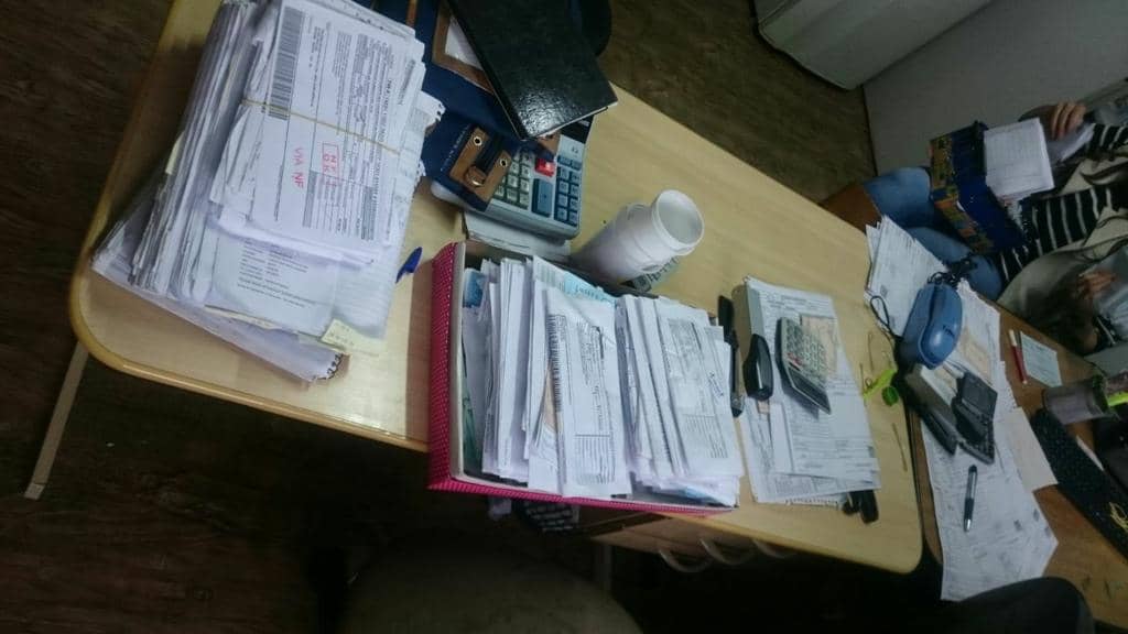 Documentos apreendidos durante cumprimento de mandados de busca