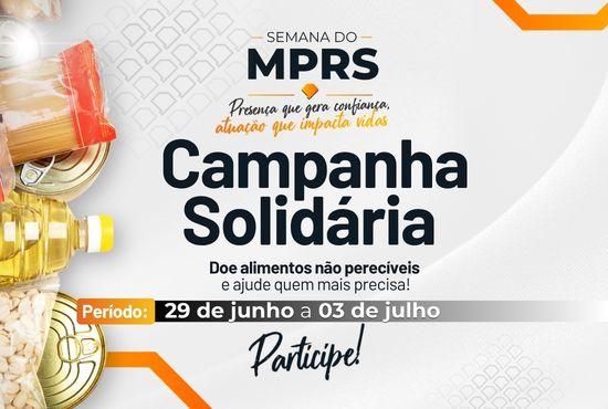 Copia: MPRS promove Campanha Solidária de arrecadação de alimentos em Porto Alegre
