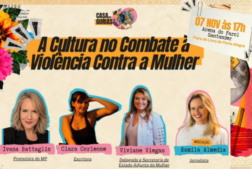 Feira do Livro terá debate sobre violência contra a mulher com participação do MPRS no espaço Casa das Gurias