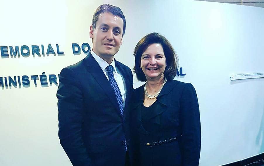 Fabiano Dallazen com procuradora-geral da República, Raquel Dodge