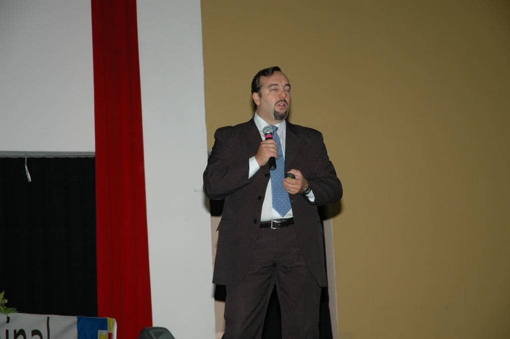 Delegado Federal durante palestra