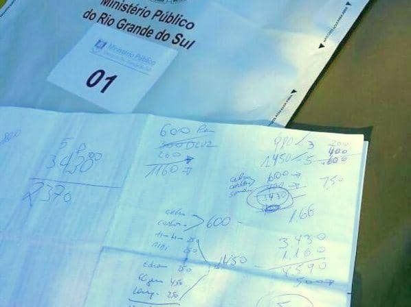 Documentação apreendida durante Operação Lance Final
