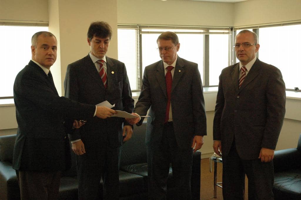 Bandeira Pereira, dep. Brum, dep. Kirst e Alexandre Susin, da Corsan