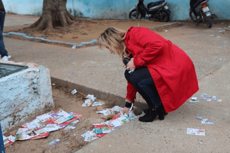 Promotora Eleitoral Rosi Barreto atuou neste domingo durante o pleito