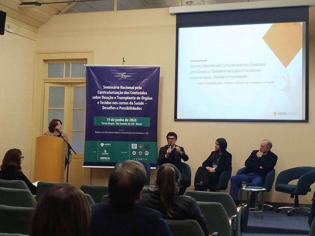 Porto Alegre: MPRS participa de evento pela inclusão de conteúdos sobre doação de órgãos e transplante nos currículos da saúde