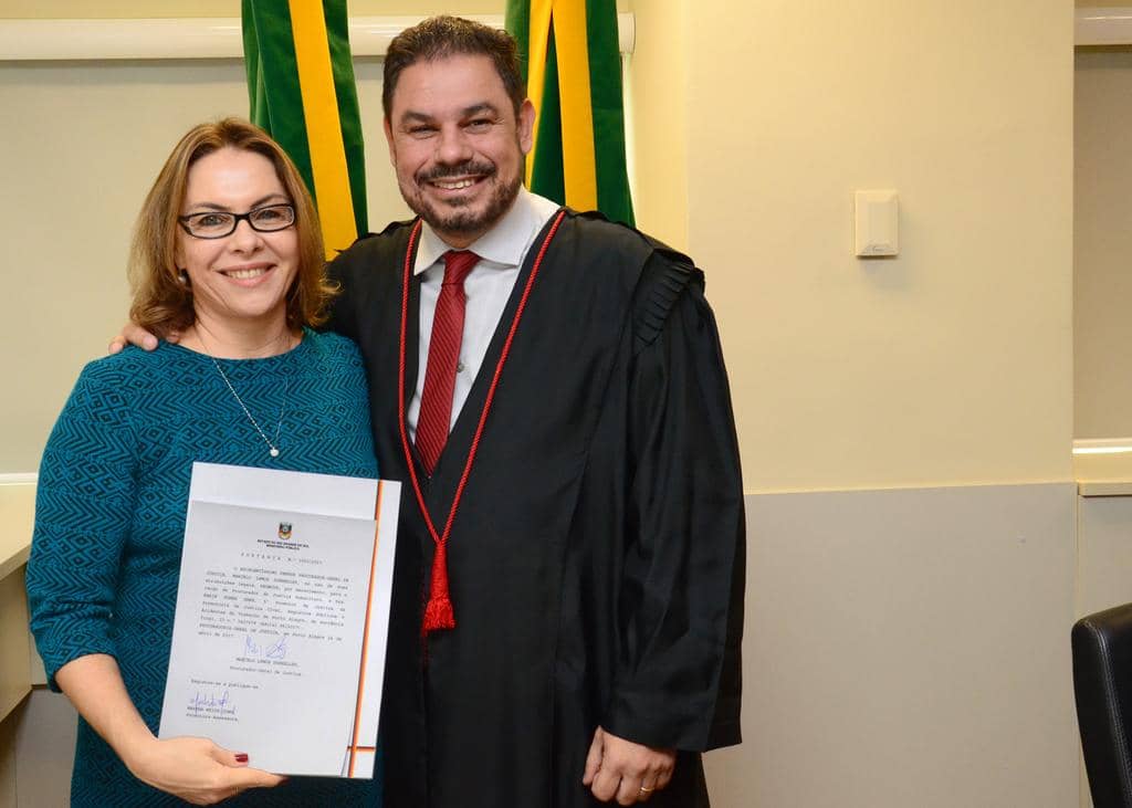 Karin Sohne Genz e o procurador-geral de Justiça
