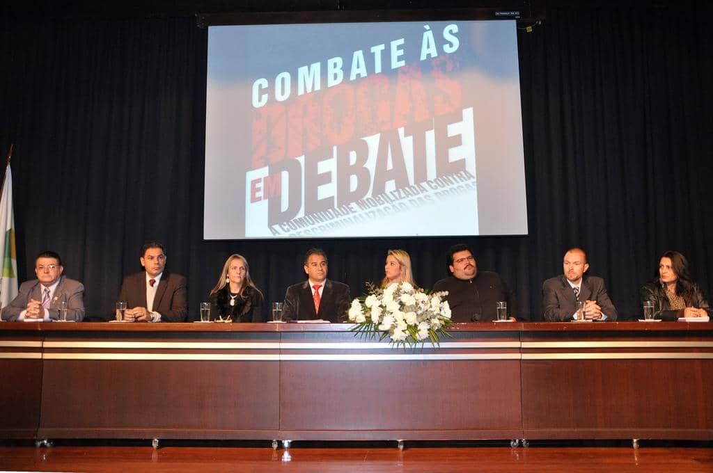 Mesa de abertura do encontro na Feevale