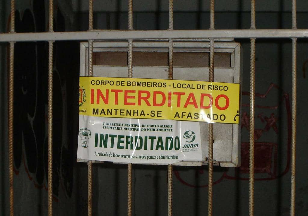 Corpo de Bombeiros executou a interdição