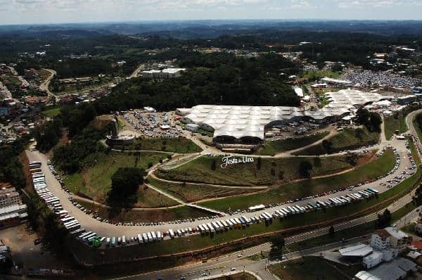 Vista do local onde a Festa da Uva é realizada