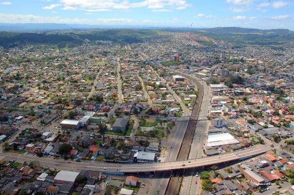 Imagem aérea da cidade de Sapucaia do Sul