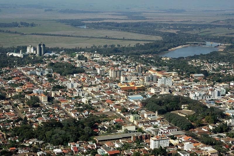 Imagem aérea de Cachoeira do Sul