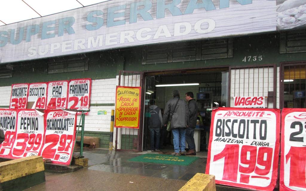 Supermercado interditado ficava localizado às margens da RS020