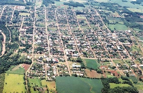 Vista aérea de Guarani das Missões