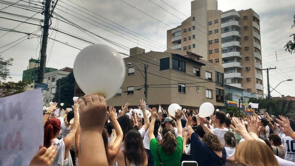 Local do assassinato onde, uma semana depois, ocorreu manifestação de pais