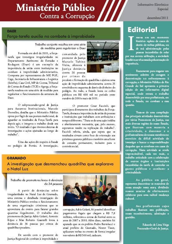Informativo destaca atuação dos Promotores de Justiça