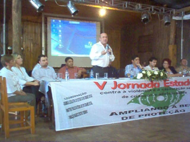 Miguel Velasquez durante evento em Quaraí