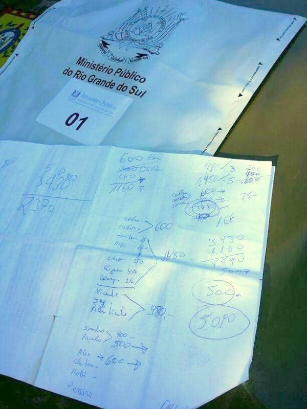 Documentação apreendida na operação...