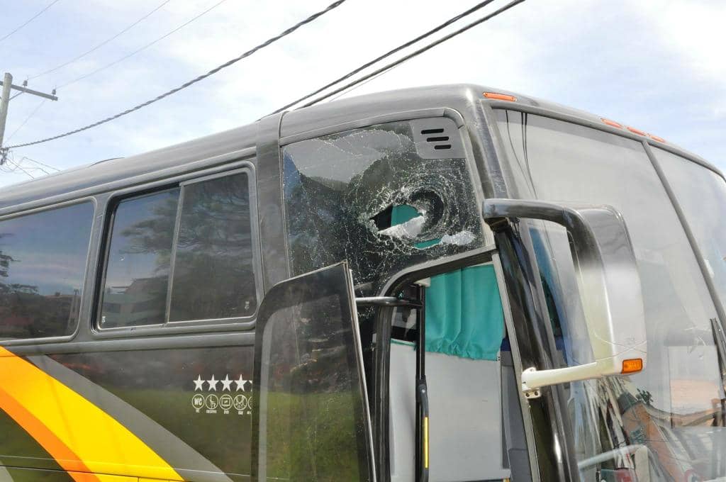 Ônibus foi apedrejado em Farroupilha durante trajeto até o Centenário