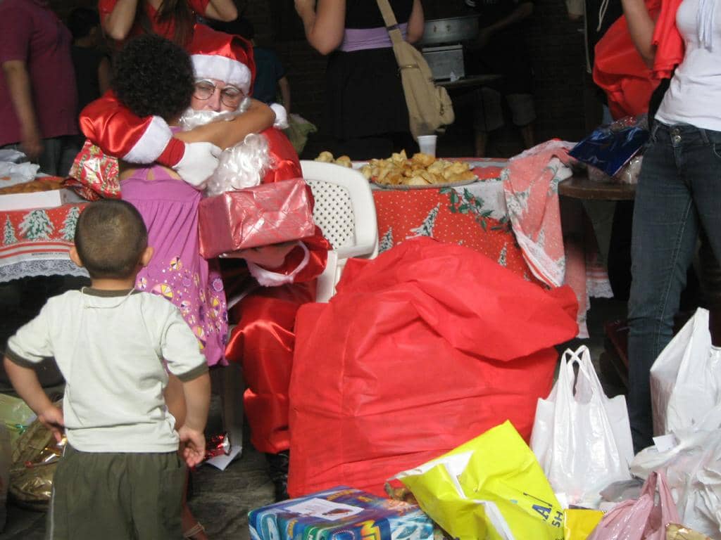 Papai Noel participou da festa