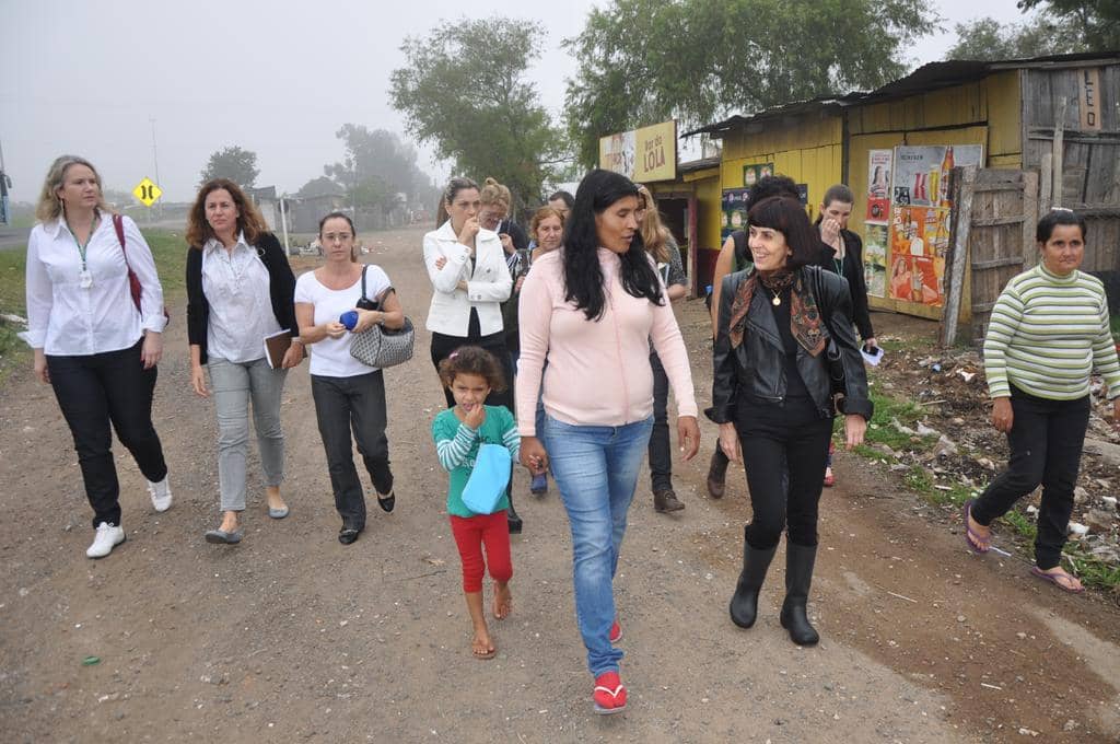 Promotoras e Procuradoras durante a visita...