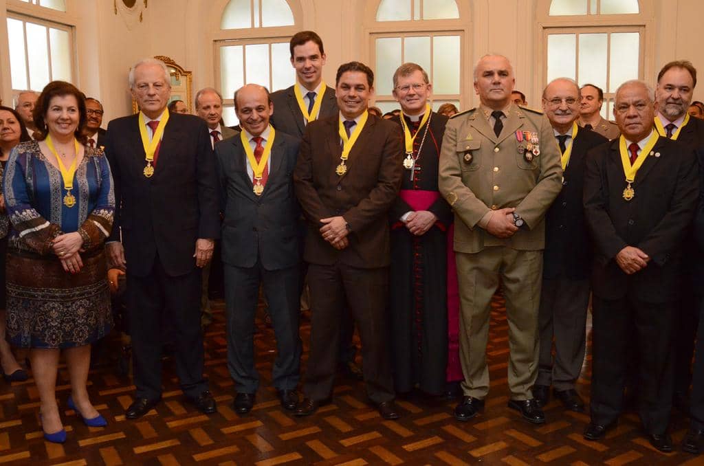 Os homenageados pela BM