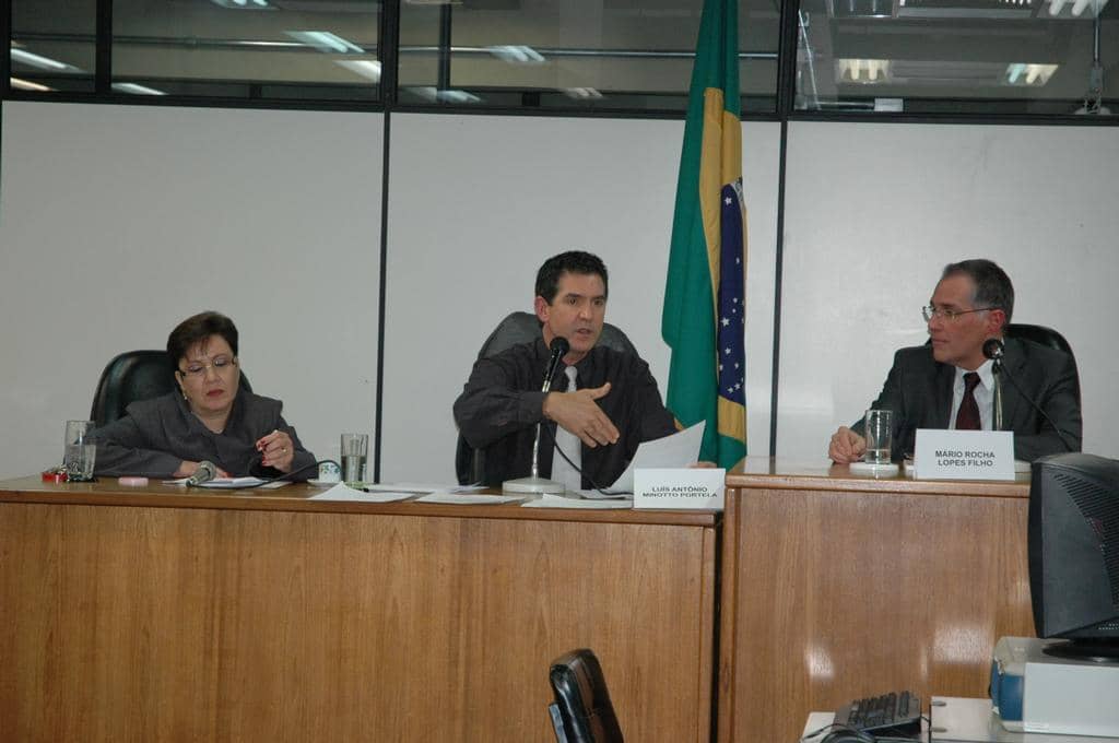 Portela durante palestra