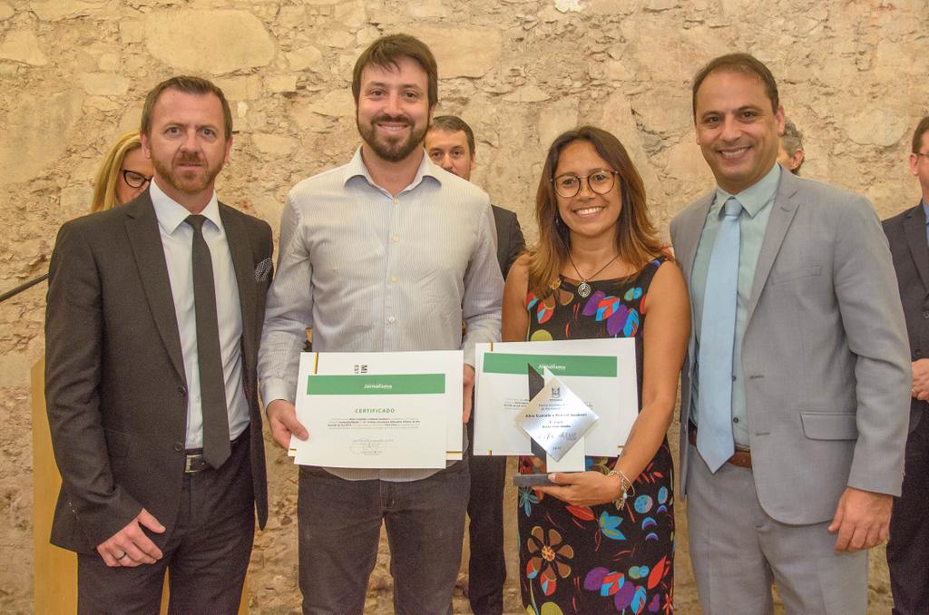 Martini e Sérgio Harris entregam prêmio de 2º lugar, Sustentabilidade