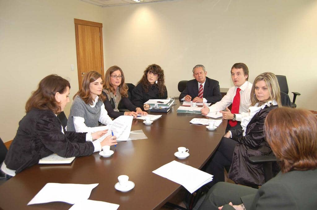 Momento da reunião com Promotores da Execução Criminal