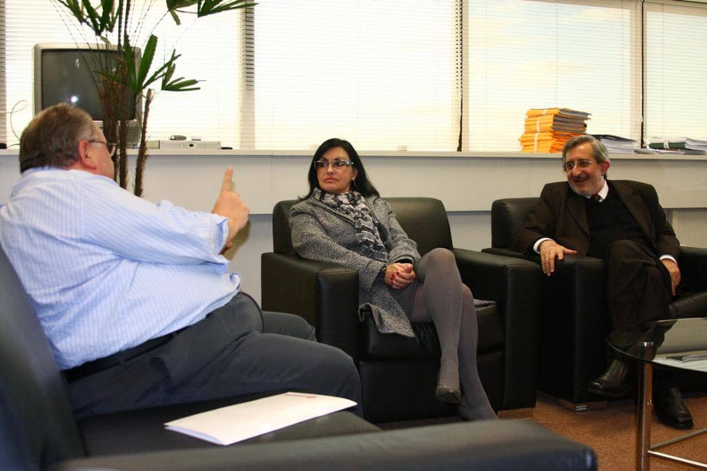 Argollo foi recebido por Schinestsck e Delmar Pacheco