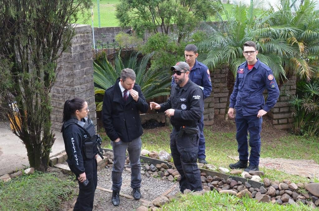 Equipe durante os trabalhos em Sapiranga