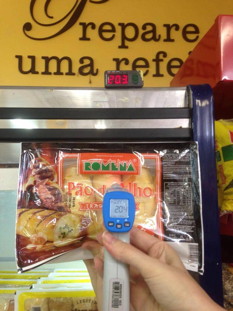 Congelado deveria estar acondicionado a -18°C