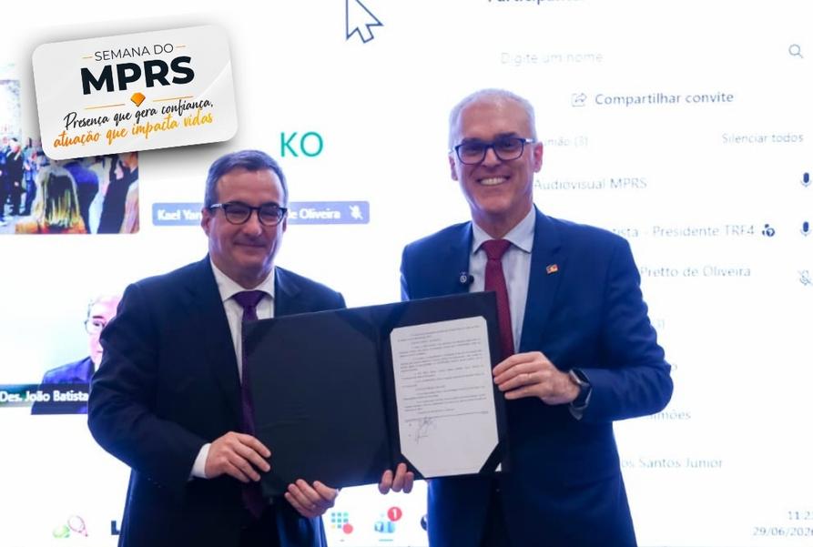 MPRS e TRF4 assinam acordo de cooperação técnica para a cessão e renovação do direito de uso do Sistema Eletrônico de Informações