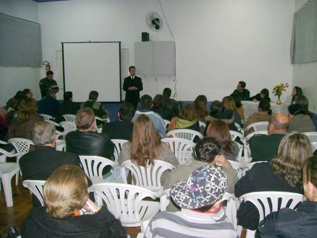 As palestras do Promotor Eduardo Lumertz...