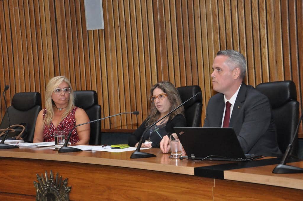 Momento da palestra do procurador da República Antônio Carlos Welter