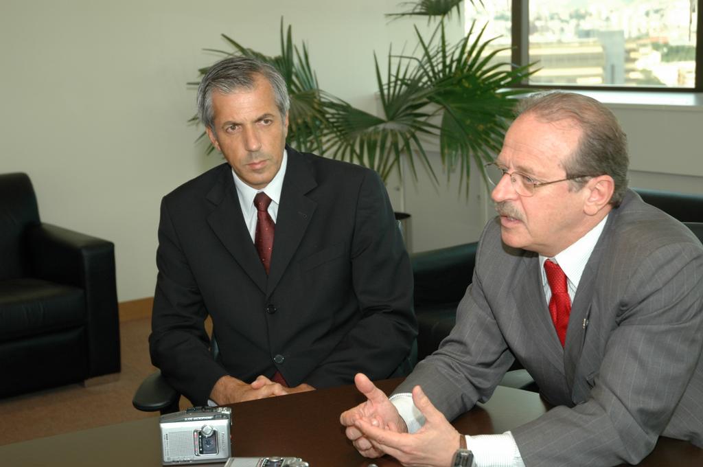 Mauro Renner e Tarso Genro durante encontro